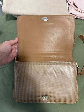Bolso Yves Saint Laurent Vintage Piel Beige