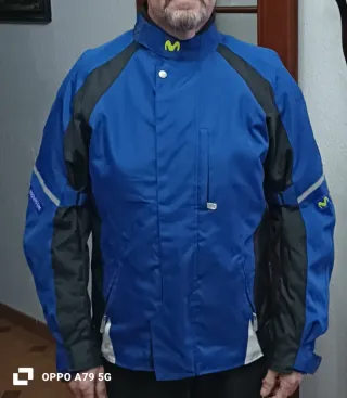 Chaqueta Moto Azul y Negra