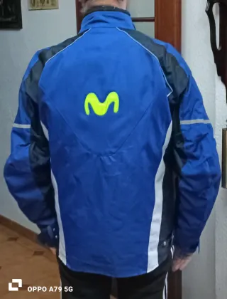 Chaqueta Moto Azul y Negra