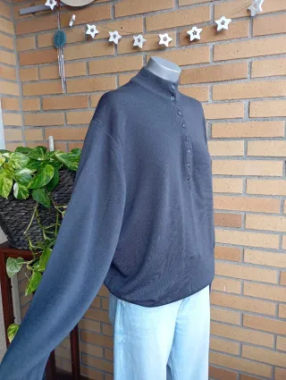 Maglione a collo alto vintage grigio