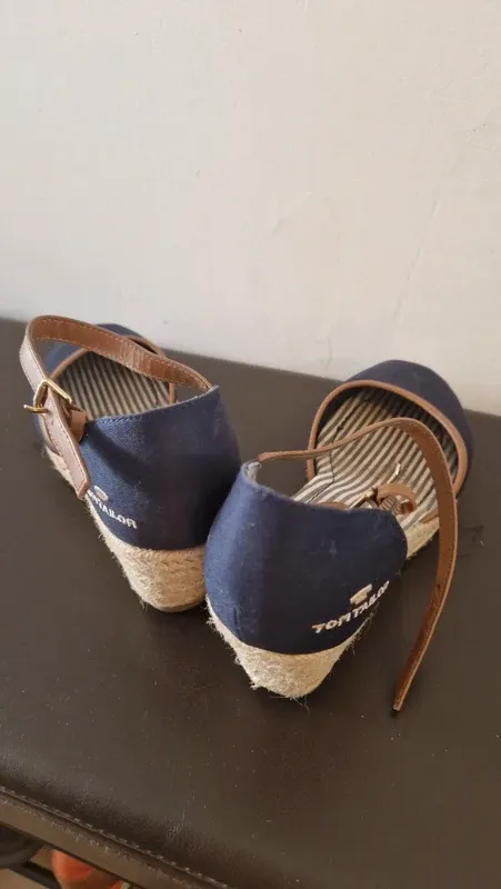 Alpargatas Tom Tailor Azul y Marrón