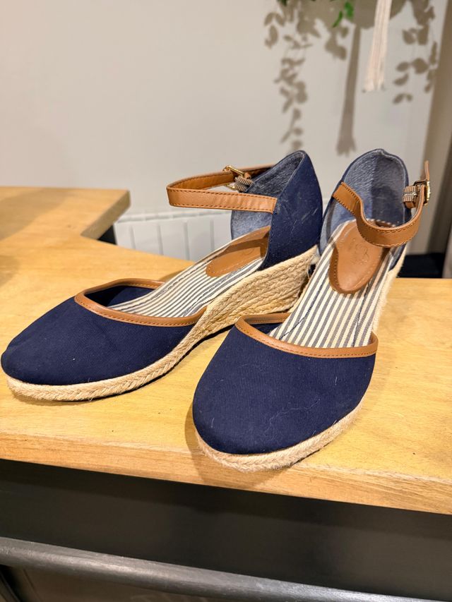 Alpargatas Tom Tailor Azul y Marrón