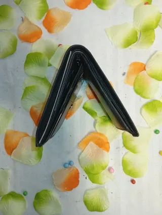 Cartera Genuin Leather Negra Piel Auténtica