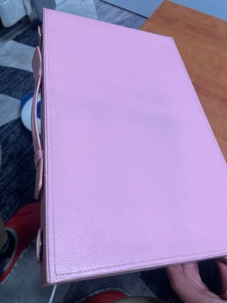 Maletín cosmética piel rosa