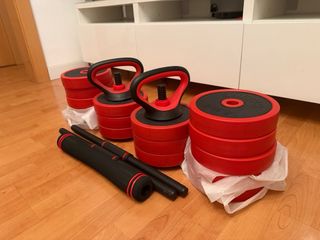 Set di manubri regolabili in ferro pesante