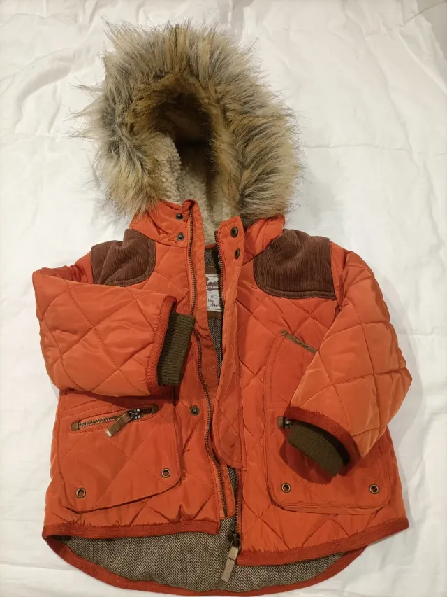 Chaquetón con capucha bebé niño 18-24 meses.