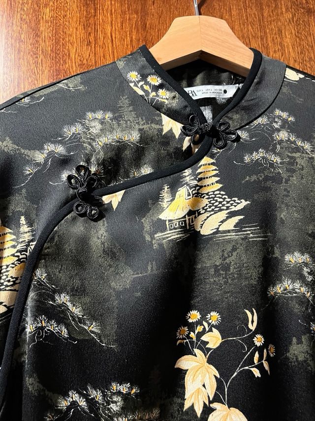 Vestido japonés Zara estampado
