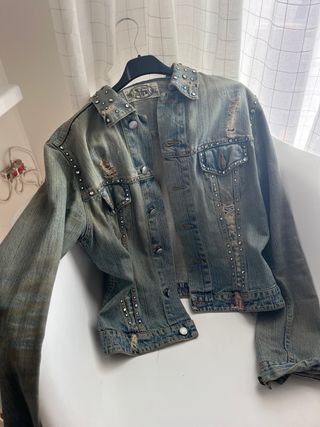 Giubbotto in denim SWISH JEANS usurato