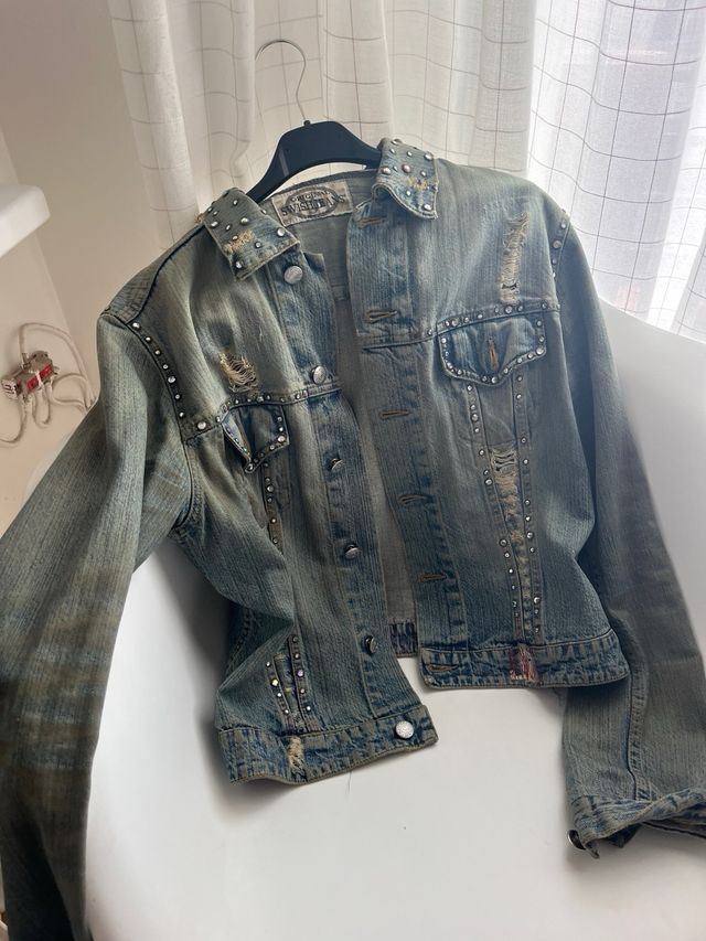 Giubbotto in denim SWISH JEANS usurato