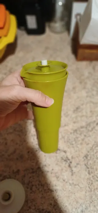 Contenitore olio/aceto Tupperware verde