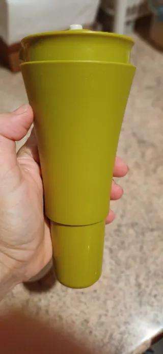 Contenitore olio/aceto Tupperware verde