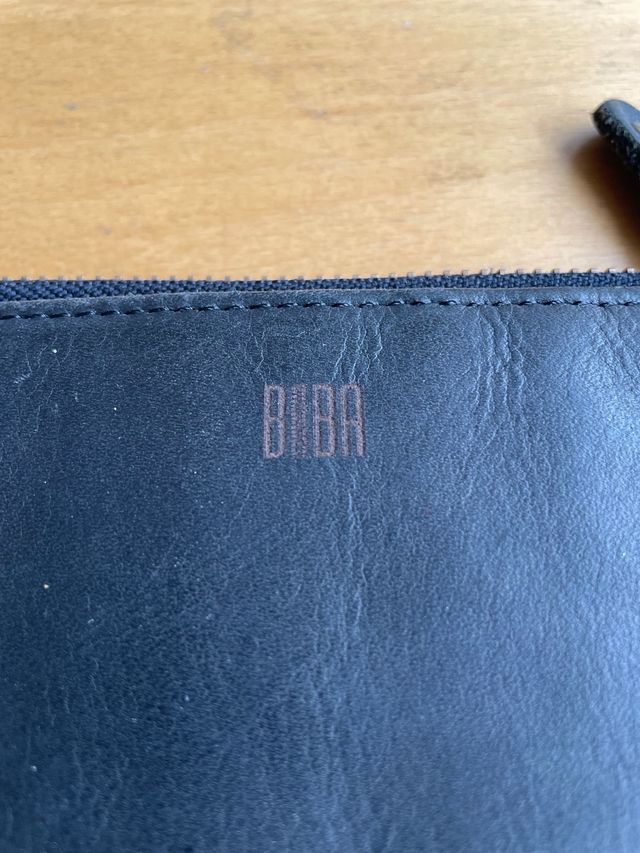 Monedero tarjetero cuero negro