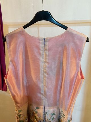 Vestido fiesta tonos rosas y morados T. M/L