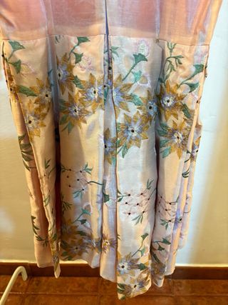 Vestido fiesta tonos rosas y morados T. M/L