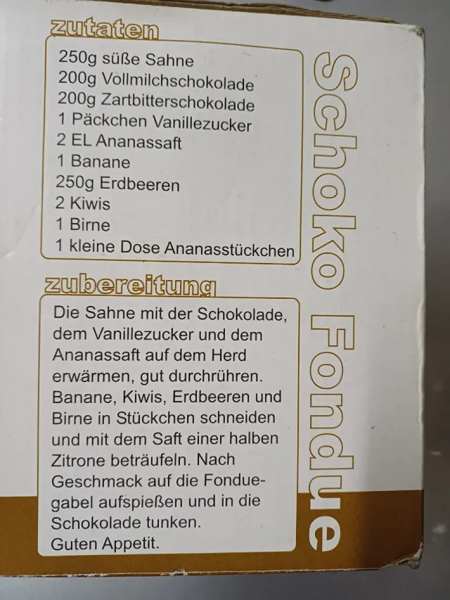 Set ceramica per fonduta di cioccolato