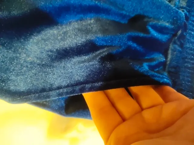 Pantalón de terciopelo azul