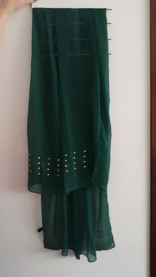 Pañuelo Mango verde con detalles dorados