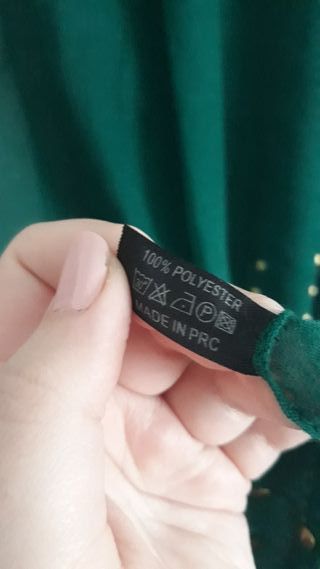 Pañuelo Mango verde con detalles dorados