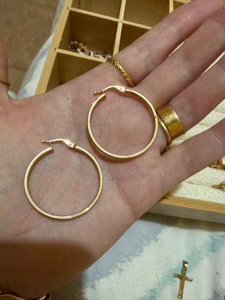 Pendientes Aro Oro 18k Modelo Versace