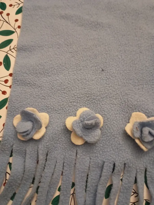 Sciarpa per bambina blu con fiori