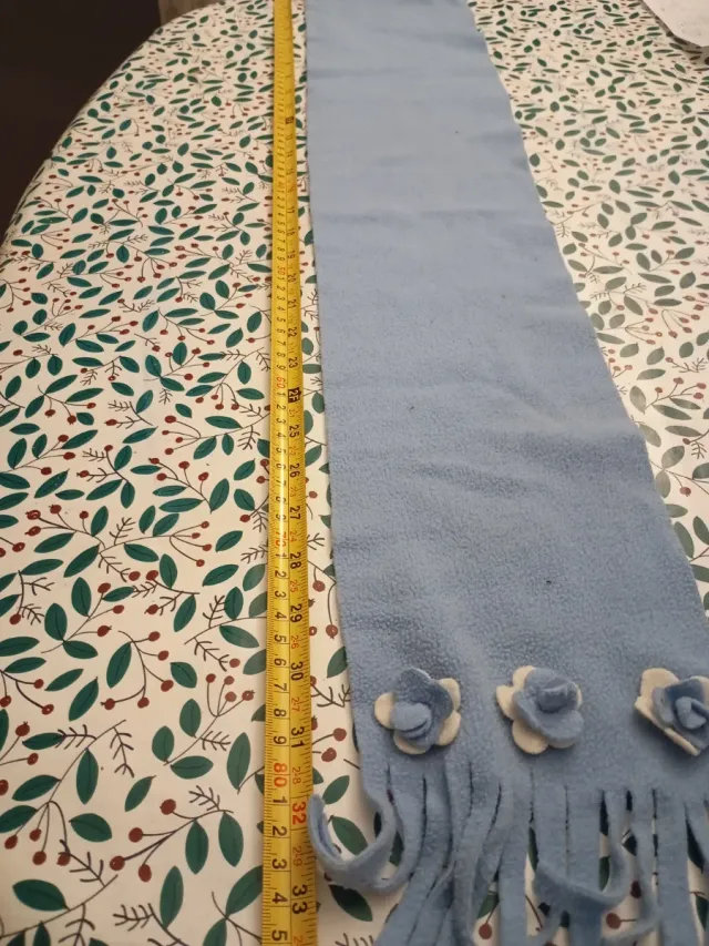 Sciarpa per bambina blu con fiori