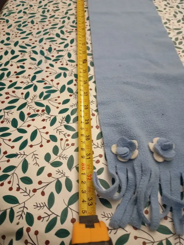 Sciarpa per bambina blu con fiori