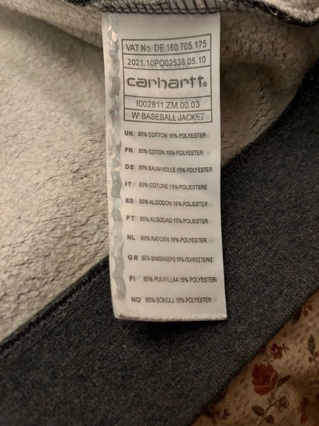 Chaqueta Beisbolera Carhartt Gris