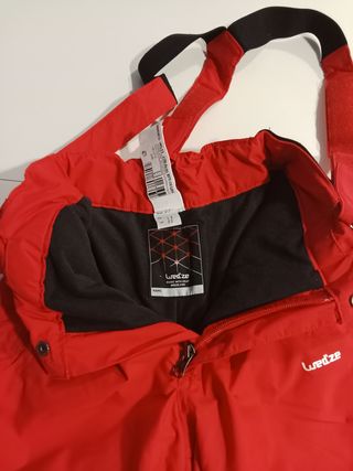 Pantalón infantil de esquí rojo