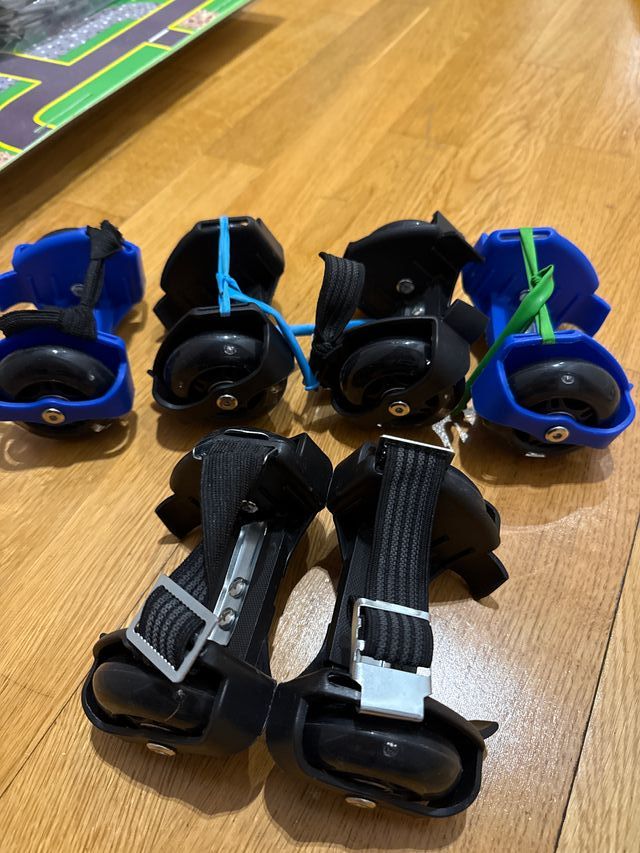 patines de talón con luces+ 2 pares para piezas