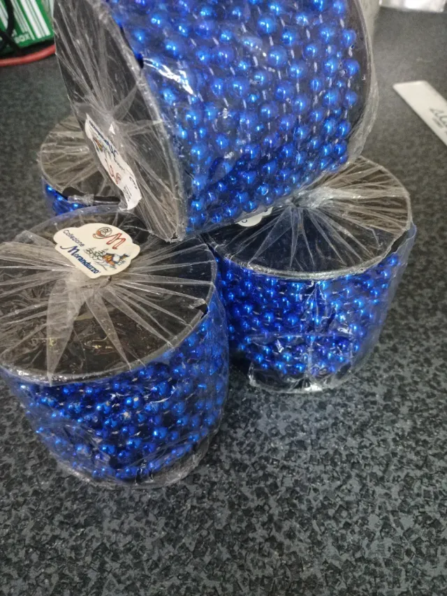 4x Fili di Perle Albero Natale 10 Metri