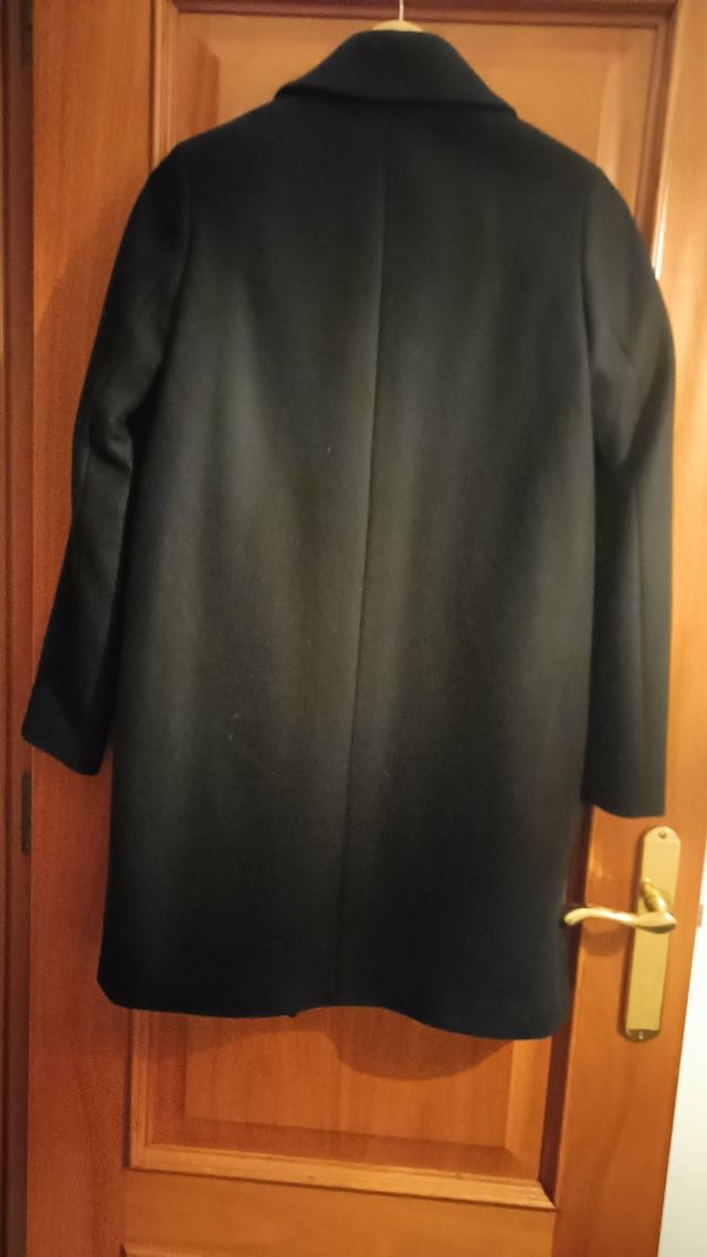 Abrigo paño Massimo Dutti negro