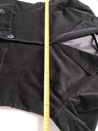 Chaqueta de pana fina negra