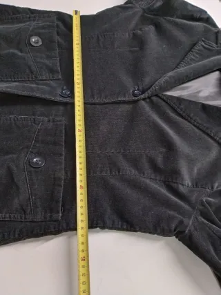 Chaqueta de pana fina negra