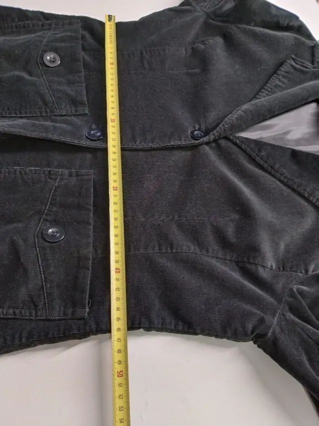 Chaqueta de pana fina negra