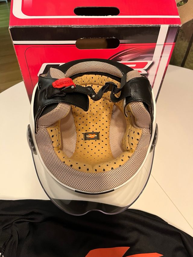 Casco Moto Jet LS2 Talla L Blanco