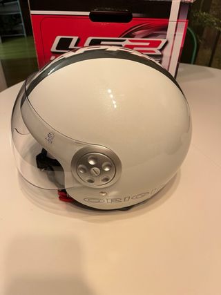 Casco Moto Jet LS2 Talla L Blanco