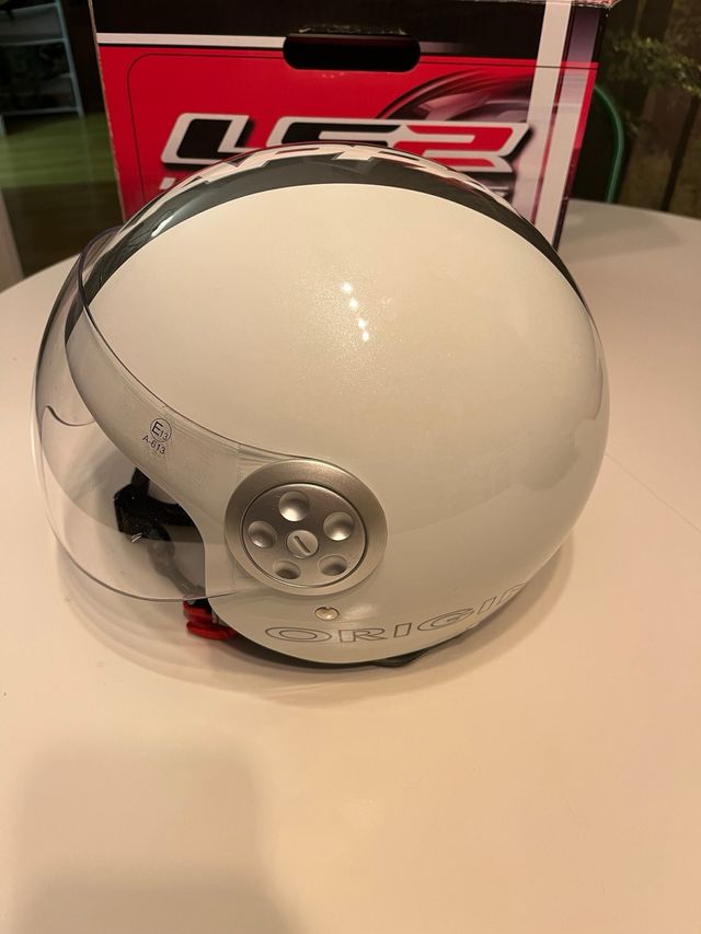Casco Moto Jet LS2 Talla L Blanco