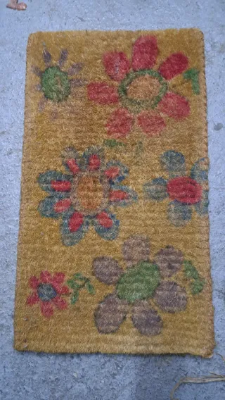 Tappeto d'ingresso con fiori multicolori