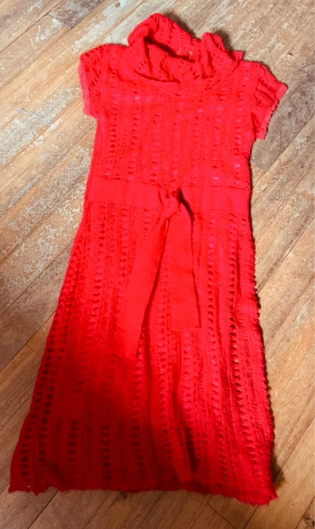 Vestido de punto rojo mujer