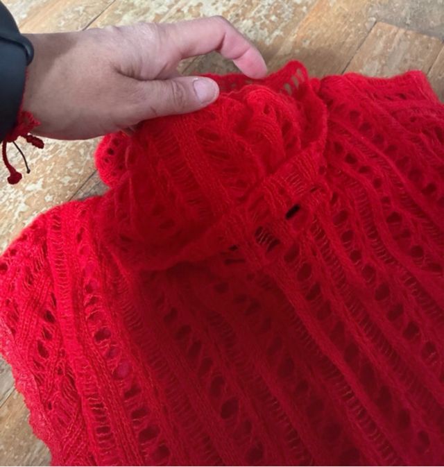 Vestido de punto rojo mujer