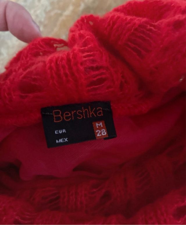 Vestido de punto rojo mujer