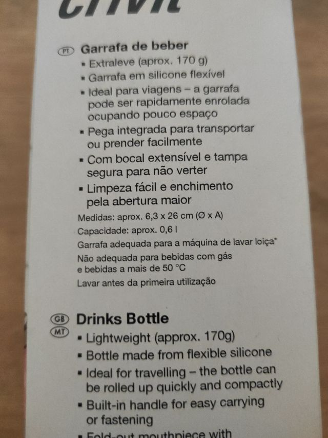 2 unidades Botella agua silicona flexible rosa