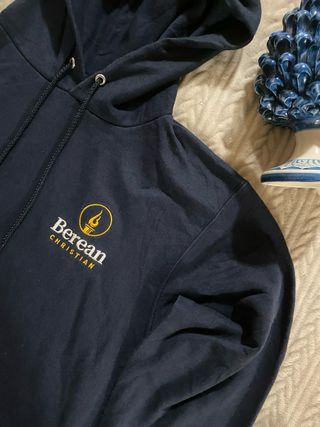 Felpa Champion Blu x Berean Christian