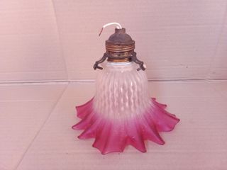 Lampadario vintage in stile Art Deco fuxia