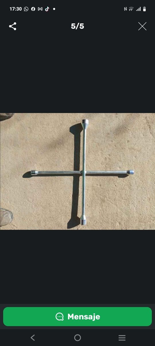 Llave de cruz para ruedas