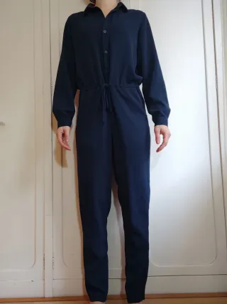 Mono azul de cuerpo entero