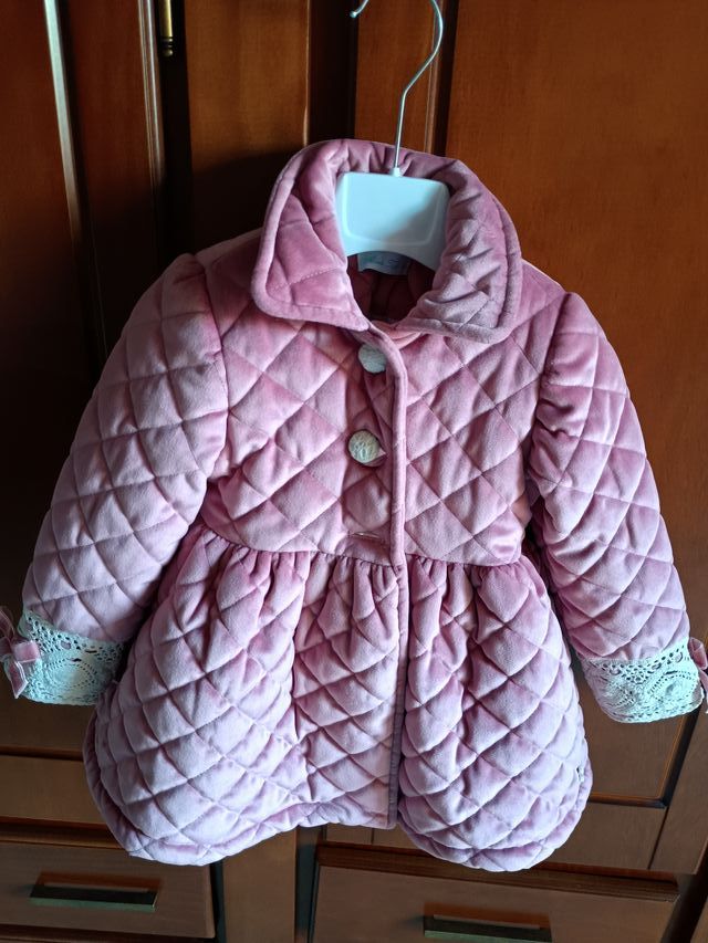 Abrigo niña Abuela Tata rosa palo