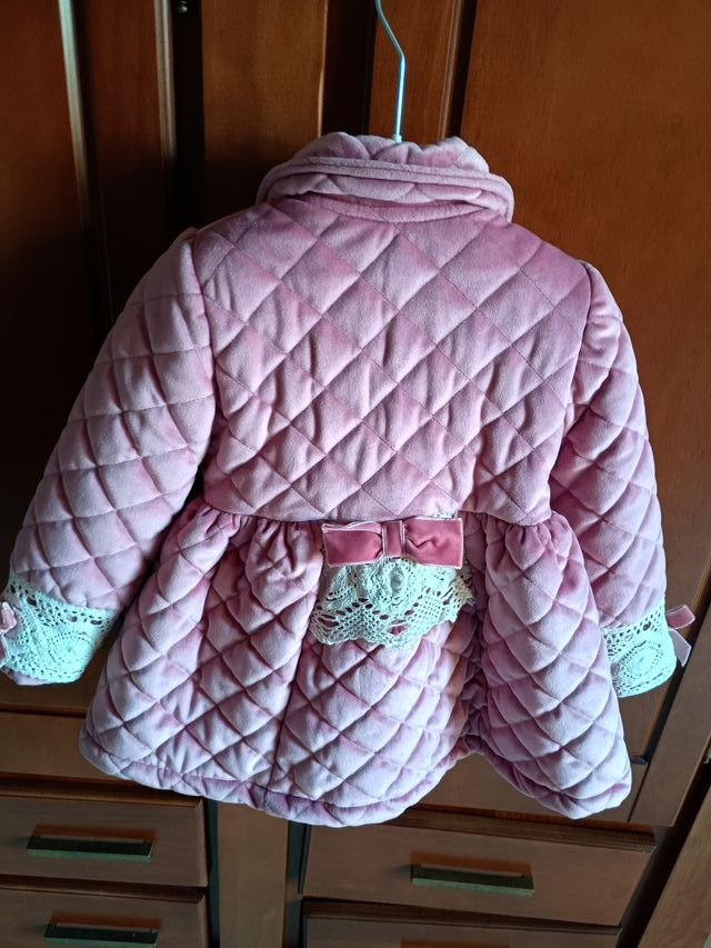 Abrigo niña Abuela Tata rosa palo