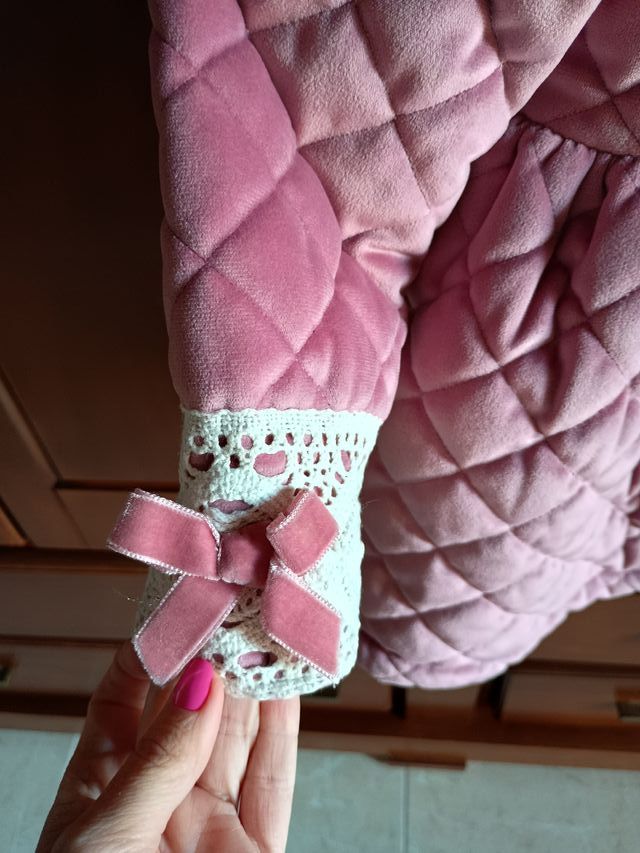 Abrigo niña Abuela Tata rosa palo