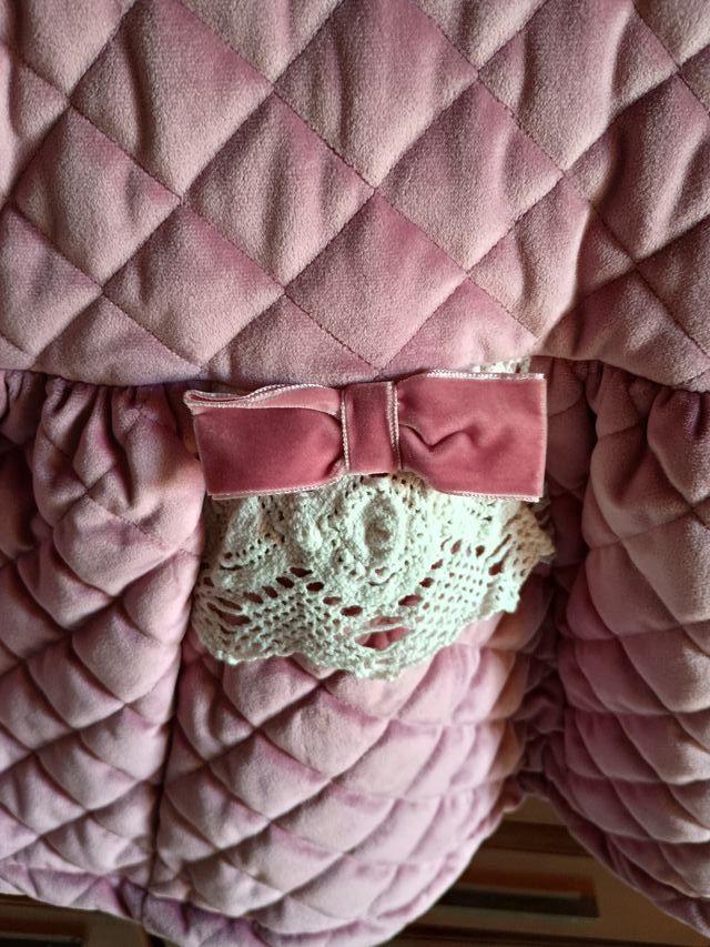 Abrigo niña Abuela Tata rosa palo